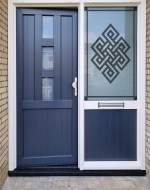 Raamfolie voordeur - Endless Knot Srivatsa